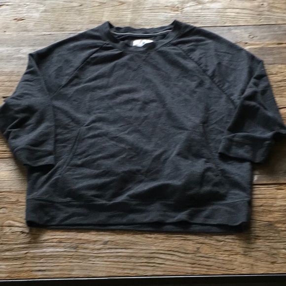 aerie Tops - Aerie Charcoal Gray Sweatshirt Hand Pockets Small
